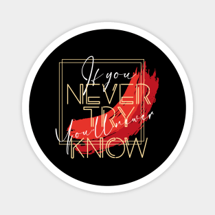 If You Never Try you’ll Newer Know Magnet